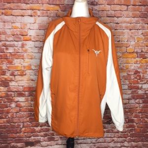 Orange Texas Longhorns Front Zip Windbreaker
